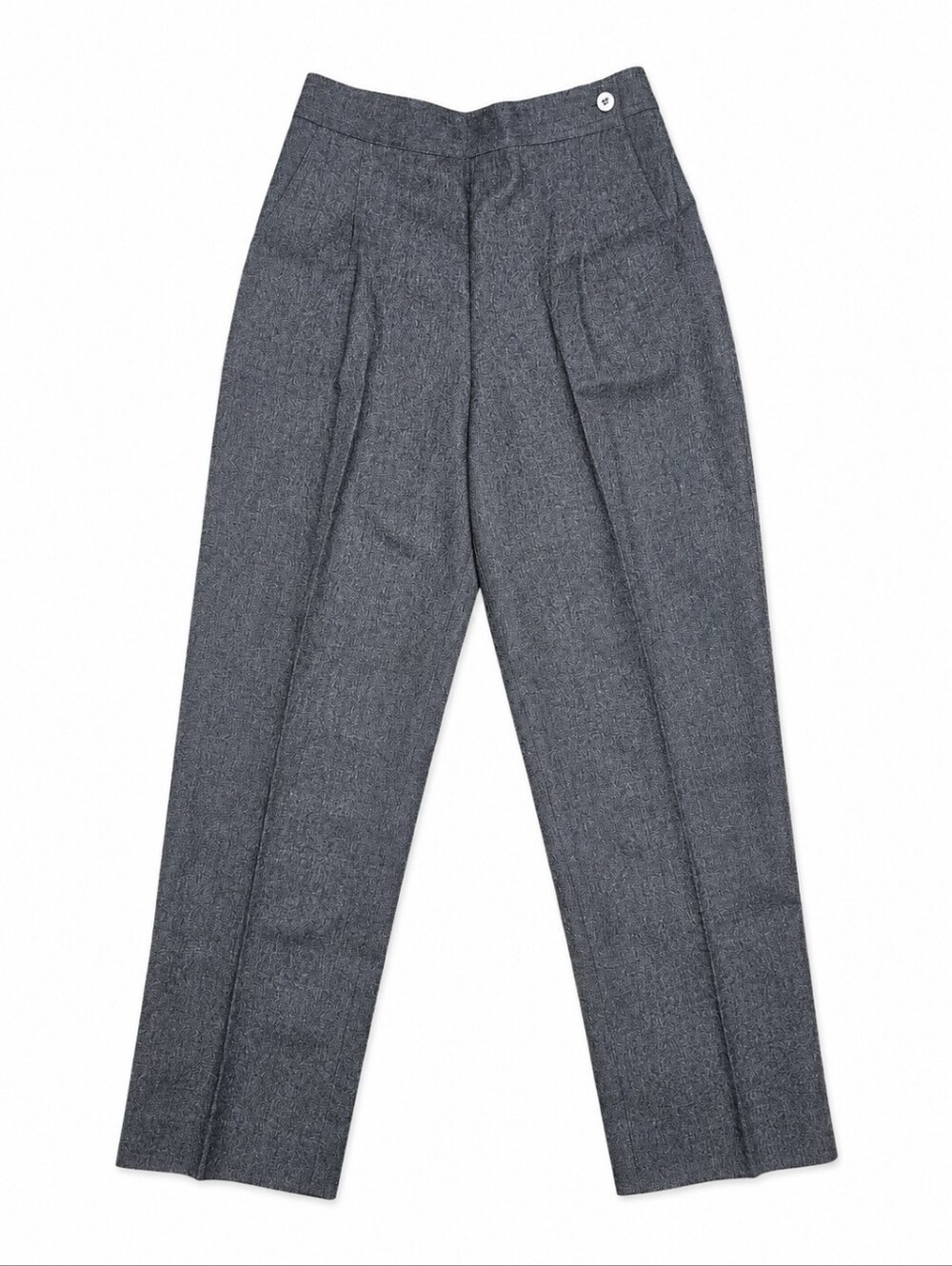 Pino Pure Virgin Wool High Waist Dress Pants Women's 24 x 28 Gray Straight Leg